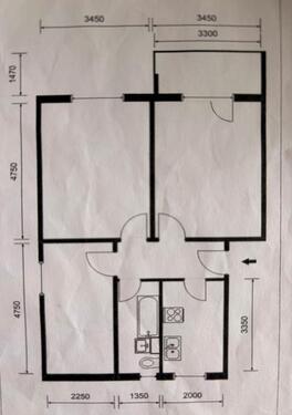 Foto - 3 Zimmer Etagenwohnung zur Miete in Schwedt (Oder)
