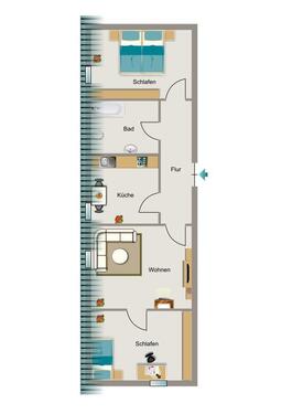 Foto - 3.5 Zimmer Dachgeschoßwohnung zur Miete in Bochum