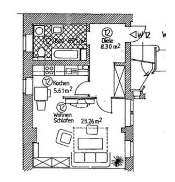 Foto - Erdgeschoßwohnung in Leipzig zur Miete