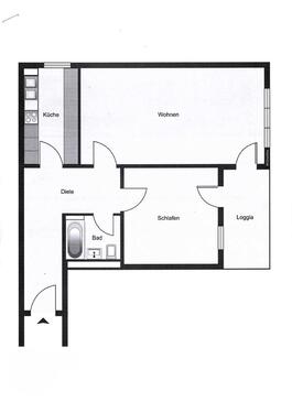 Foto - Helle 2-Zimmer-Wohnung mit Balkon, 11. OG in Heppenheim