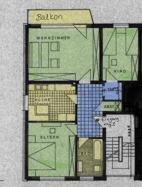 Foto - 3 Zimmer Wohnung mit Balkon, Einbauküche und Stellplatz