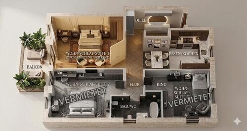 Foto - • Gehobenes Co-Living Zimmer in 98qm Apartment • Ruhige Top-Lage