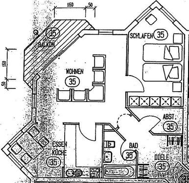 Foto - Helle 2,5 Zimmerwohnung mit Balkon und Stellplatz