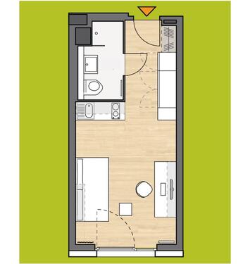 Foto - 1 Zimmer Etagenwohnung zur Miete in Frankfurt am Main