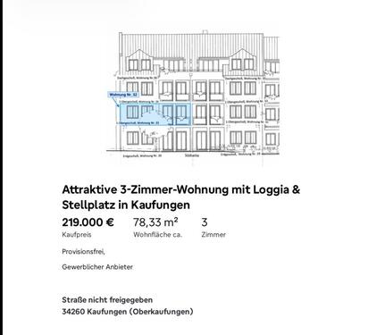 Foto - Attraktive 3-Zimmer-Wohnung mit Loggia & Stellplatz in Kaufungen