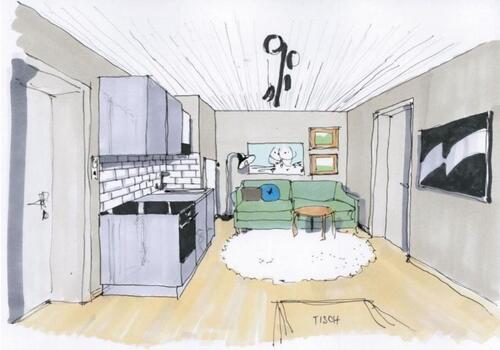 Foto - 1 Zimmer Etagenwohnung in Augsburg