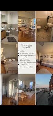 Foto - 3 Zimmer Penthouse mit Dachterasse in Hamburg zur Untermiete