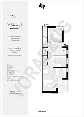 Foto - 3 Zimmer Erdgeschoßwohnung in Rheine