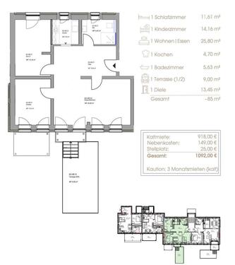 Foto - 3 Zimmer Etagenwohnung in Tirschenreuth