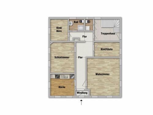 Foto - 4 Zimmer Erdgeschoßwohnung zur Miete in Wischhafen