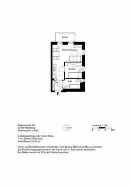 Foto - 1 Zimmer Etagenwohnung zur Miete in Hamburg