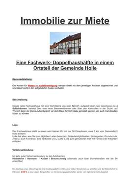 Foto - 6 Zimmer Doppelhaushälfte zur Miete in Holle