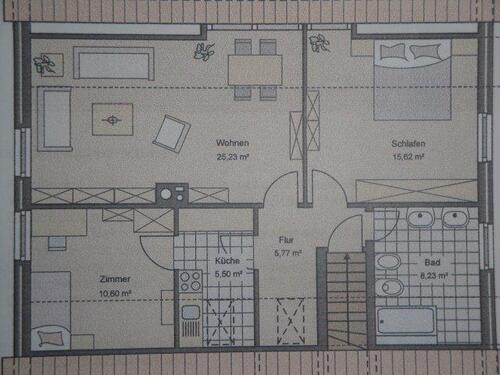 Foto - 3 Zimmer Dachgeschoßwohnung zur Miete in Barsinghausen