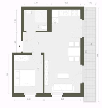 Foto - 2 Zimmer Neuebau Penthouse Wohnung mit Terrasse in Mahlsdorf