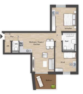 Foto - 3-Zimmerwohnung- Erstbezug - 1.035,00 EUR Kaltmiete,