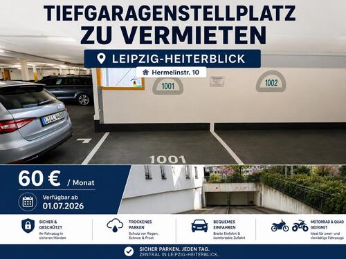 Foto - Tiefgaragenstellplatz ab 01.07. in Leipzig Heiterblick