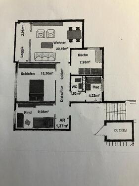 Foto - 3 Zimmer-Wohnung - 650,00 EUR Kaltmiete,