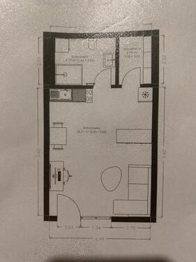 Foto - Appartement komplett möbliert - 380,00 EUR Kaltmiete, ca.  34,00 m²