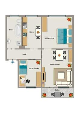 Foto - 3 Zimmer Etagenwohnung zur Miete in Kamp-Lintfort