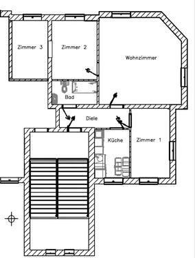 Foto - 3 Zimmer Etagenwohnung zur Miete in Pirna