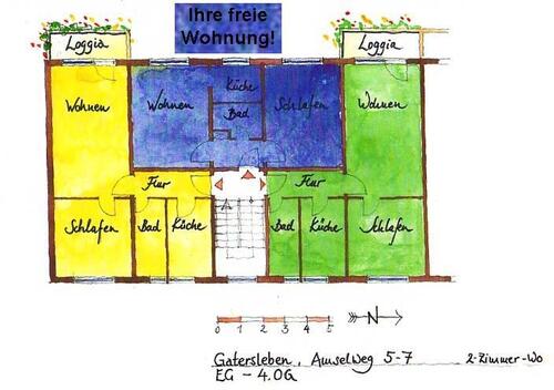 Foto - Etagenwohnung in Seeland zur Miete