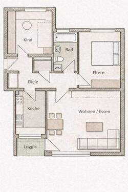 Foto - Helle 3-ZKB-Wohnung mit Loggia in ruhiger Lage in KL, Uni-Nähe