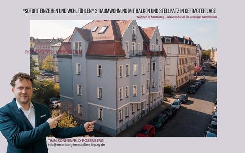 Foto - Renovierte 3-Raumwohnung mit Balkon und Stellplatz in Leipzig Schleußig - sofort verfügbar!