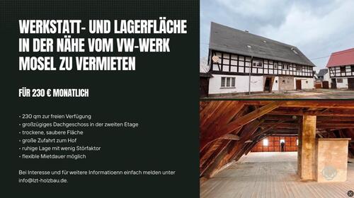 Foto - Großzügige Lager-Werkstattfläche im Dreiseitenhof – langjährig
