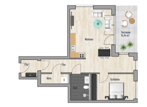 Foto - 80 qm Neubauwohnung zur Miete in Vilshofen