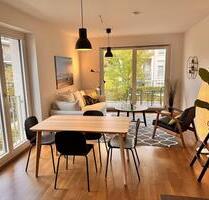 Wunderschöne möblierte helle und ruhige Wohnung in Schwabing Domagkpark, Balkon im Grünen - München Schwabing-Freimann