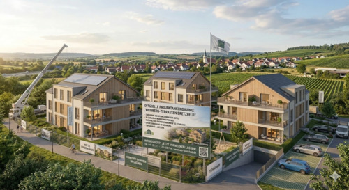 Foto - Ankündigung: Neubau 2-Zimmer Wohnung, KfW 55