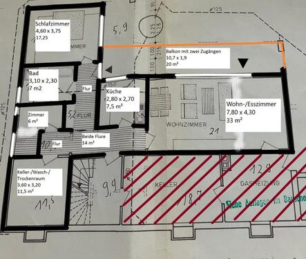 Foto - Schön und naturnah gelegene Einliegerwohnung 3 ZKB und Balkon