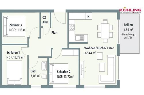 Foto - Etagenwohnung in Vechta zur Miete