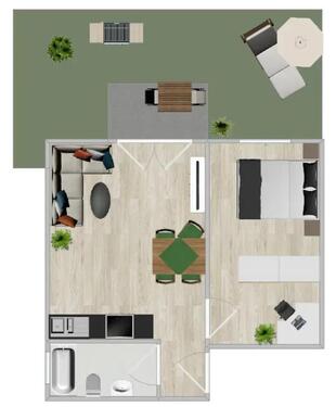 Foto - 2 Zimmer Wohnung zu vermieten - 890,00&nbsp;EUR Kaltmiete, ca.&nbsp; 45,00&nbsp;m&sup2;