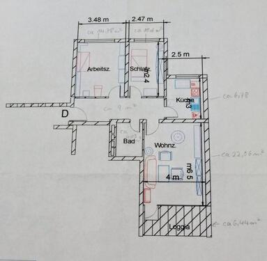 Foto - Wohnung - 3 Zimmer - Balkon - 700,00&nbsp;EUR Kaltmiete, ca.&nbsp; 70,00&nbsp;m&sup2;