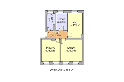 Foto - 3 Zimmer Etagenwohnung zur Miete in Bitterfeld-Wolfen