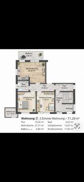 Foto - 3-Zimmer Wohnung 71 m² 