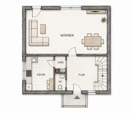Foto - 3 Zimmer Doppelhaushälfte in Langenau