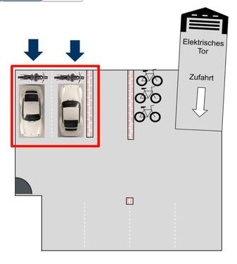 Foto - Tiefgaragenstellplatz mit Strom – 2 Autos + Motorräder – Etting