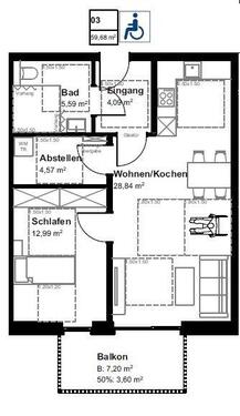 Foto - Südlich ausgerichteter Balkon oder Loggia