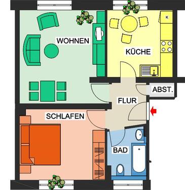 Foto - 2 Zimmer Erdgeschoßwohnung in Chemnitz