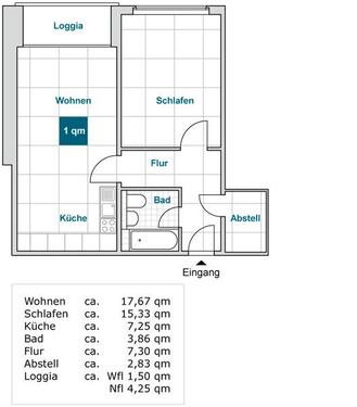 Foto - 2 Zimmer Erdgeschoßwohnung zur Miete in Dresden