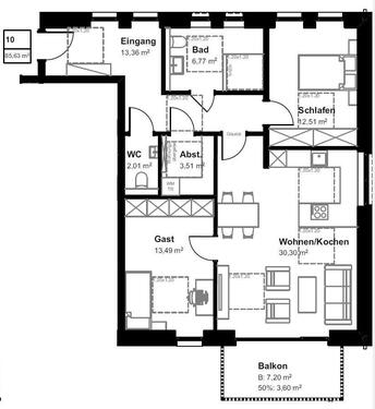 Foto - Wohnung mit Wohlfühlfaktor - 1.080,00&nbsp;EUR Kaltmiete, ca.&nbsp; 85,63&nbsp;m&sup2;