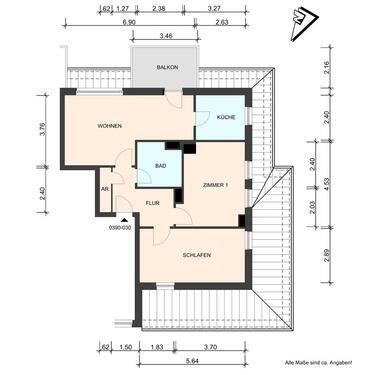 Foto - 3 Zimmer Dachgeschoßwohnung zur Miete in Crivitz
