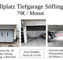 Stellplatz Tiefgarage Söflingen - Ulm