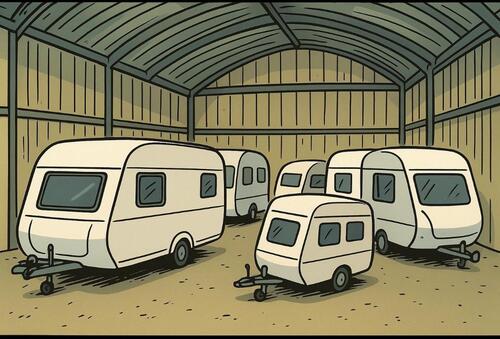 Foto - Stellplatz mieten Unterstand Halle für Wohnwagen Boot