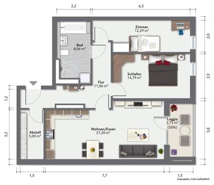 Foto - 3 Zimmer Etagenwohnung zur Miete in Greifswald