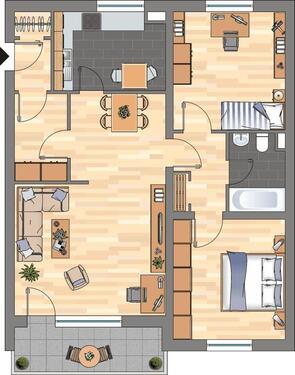 Foto - 3 Zimmer Erdgeschoßwohnung zur Miete in Braunschweig