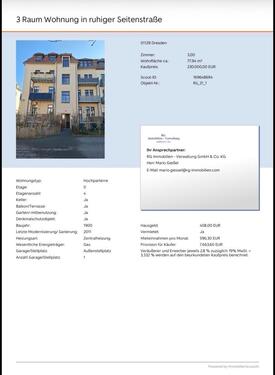 Foto - Wohnung als Kapitalanlage in Desden (denkmalgeschützt)