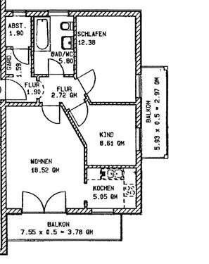 Foto - 3 Zimmer Etagenwohnung zur Miete in Weinböhla